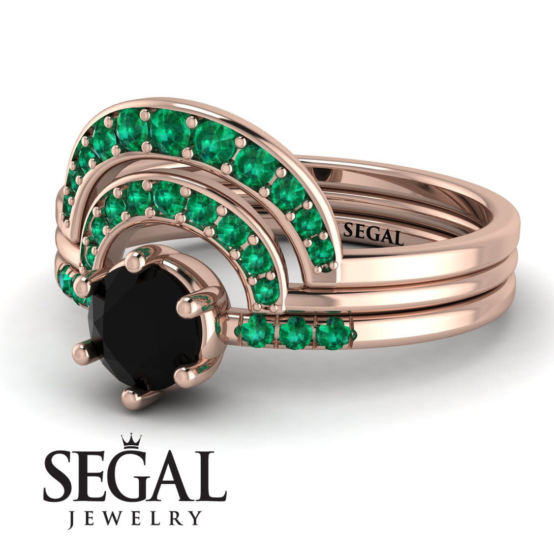 Stacking Black Diamond Bridal Set - Mckenzie No. 23