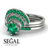 Stacking Emerald Bridal Set - Mckenzie No. 21