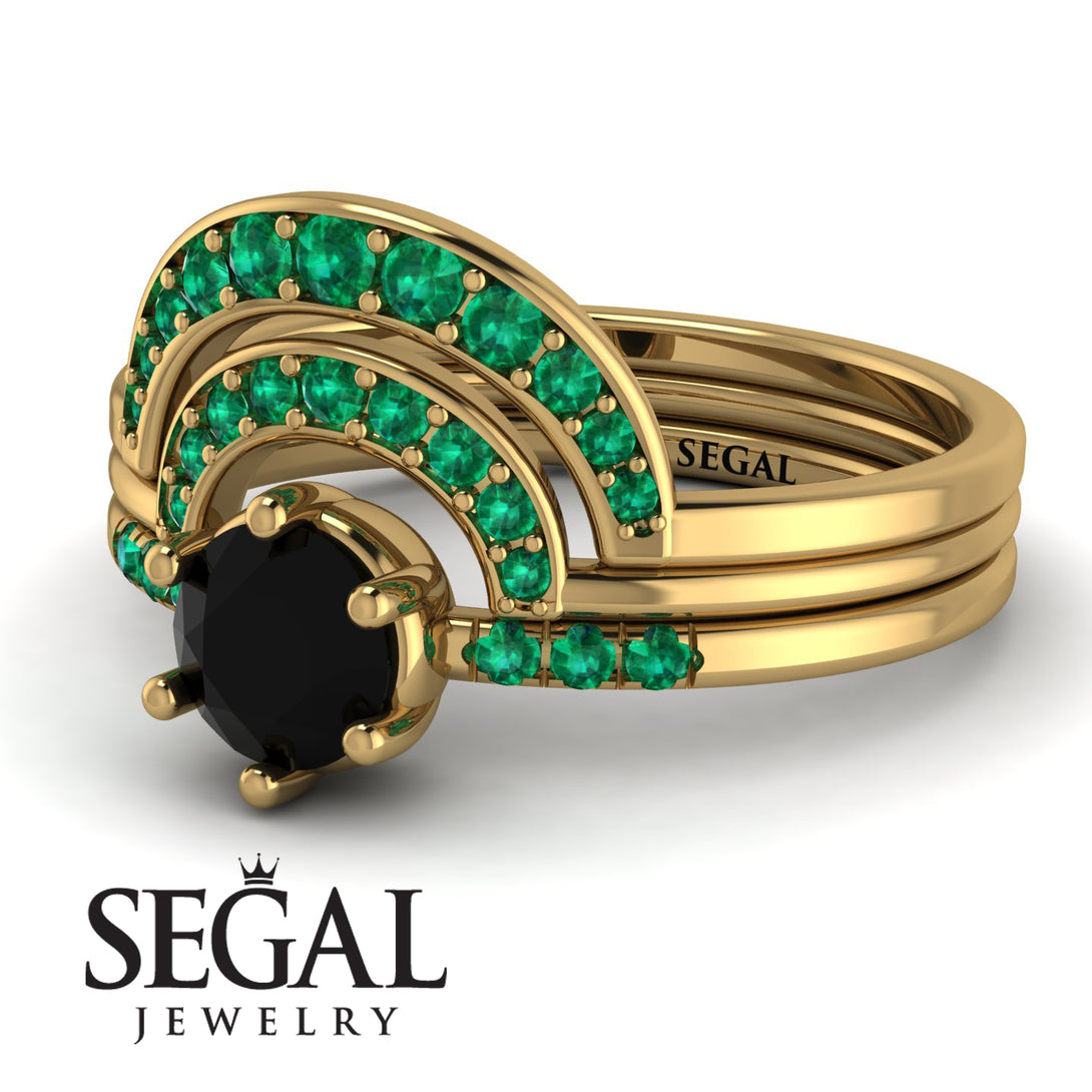 Stacking Black Diamond Bridal Set - Mckenzie No. 22