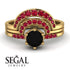 Stacking Black Diamond Bridal Set - Mckenzie No. 52 image 4