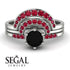 Stacking Black Diamond Bridal Set - Mckenzie No. 54 image 4