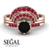 Stacking Black Diamond Bridal Set - Mckenzie No. 53