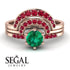 Stacking Emerald Bridal Set - Mckenzie No. 50