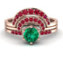 Stacking Emerald Bridal Set - Mckenzie No. 50