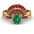 Stacking Emerald Bridal Set - Mckenzie No. 49