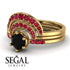 Stacking Black Diamond Bridal Set - Mckenzie No. 52