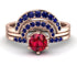 Stacking Ruby Bridal Set - Mckenzie No. 71