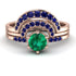 Stacking Emerald Bridal Set - Mckenzie No. 65