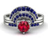 Stacking Ruby Bridal Set - Mckenzie No. 72
