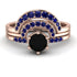 Stacking Black Diamond Bridal Set - Mckenzie No. 68 image 1