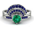 Stacking Emerald Bridal Set - Mckenzie No. 66