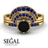 Stacking Black Diamond Bridal Set - Mckenzie No. 67