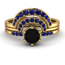 Stacking Black Diamond Bridal Set - Mckenzie No. 67 image 1