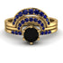 Stacking Black Diamond Bridal Set - Mckenzie No. 67