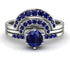 Stacking Sapphire Bridal Set - Mckenzie No. 75