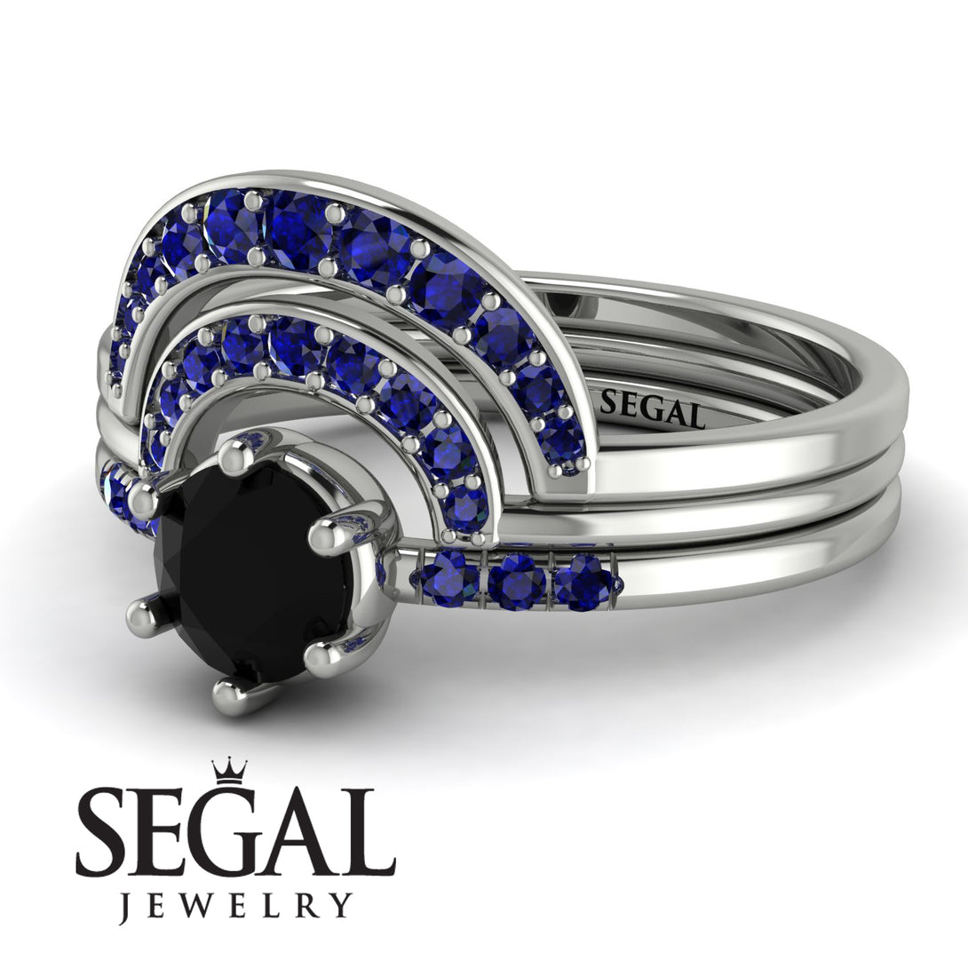 Stacking Black Diamond Bridal Set - Mckenzie No. 69