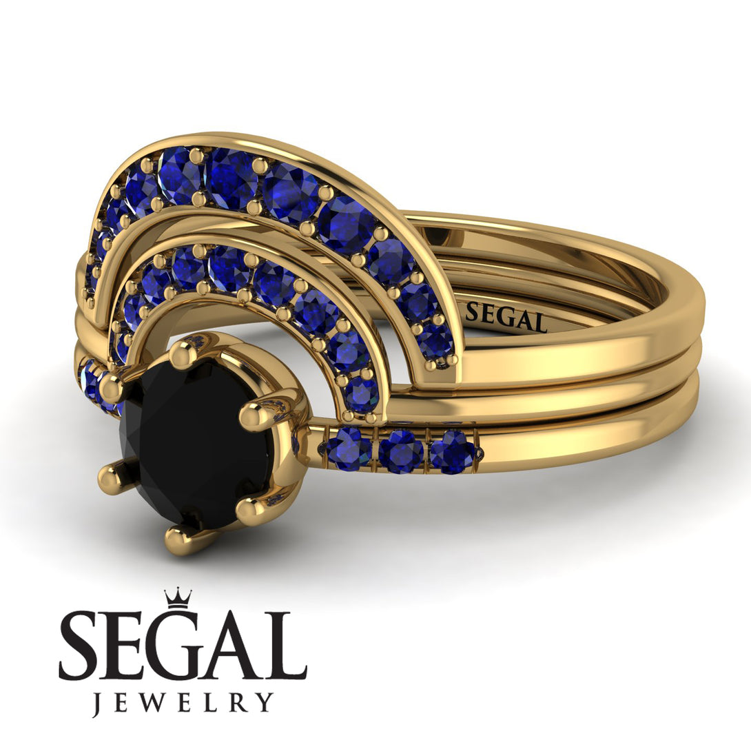 Stacking Black Diamond Bridal Set - Mckenzie No. 67