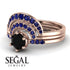 Stacking Black Diamond Bridal Set - Mckenzie No. 68