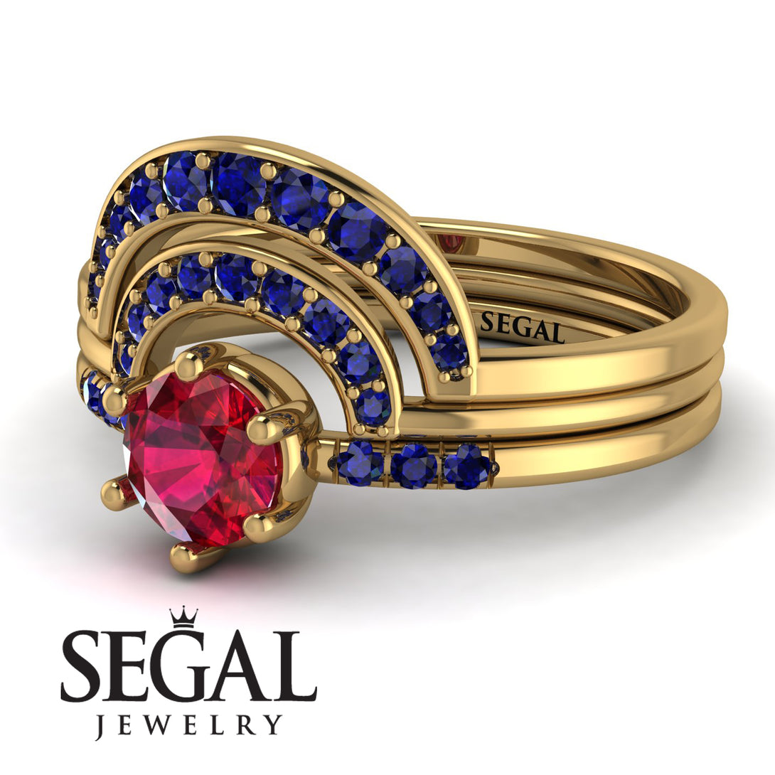 Stacking Ruby Bridal Set - Mckenzie No. 70