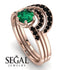 Stacking Emerald Bridal Set - Mckenzie No. 35