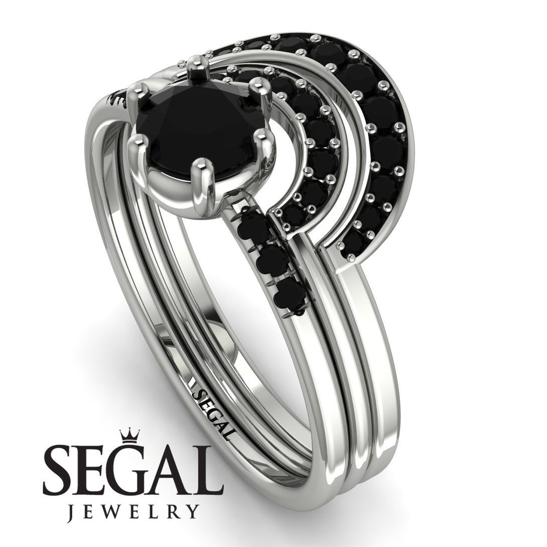 Stacking Black Diamond Bridal Set - Mckenzie No. 39