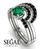 Stacking Emerald Bridal Set - Mckenzie No. 36