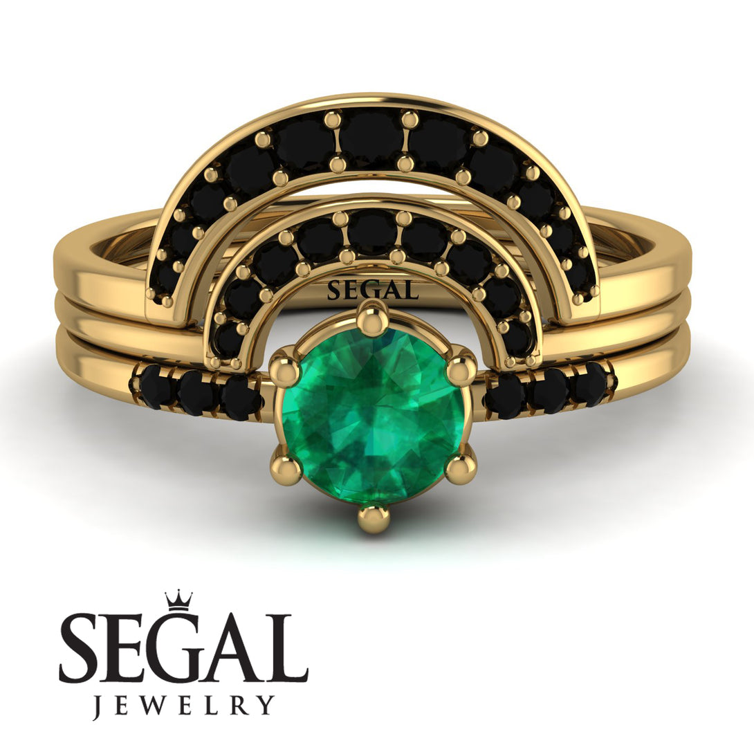 Stacking Emerald Bridal Set - Mckenzie No. 34