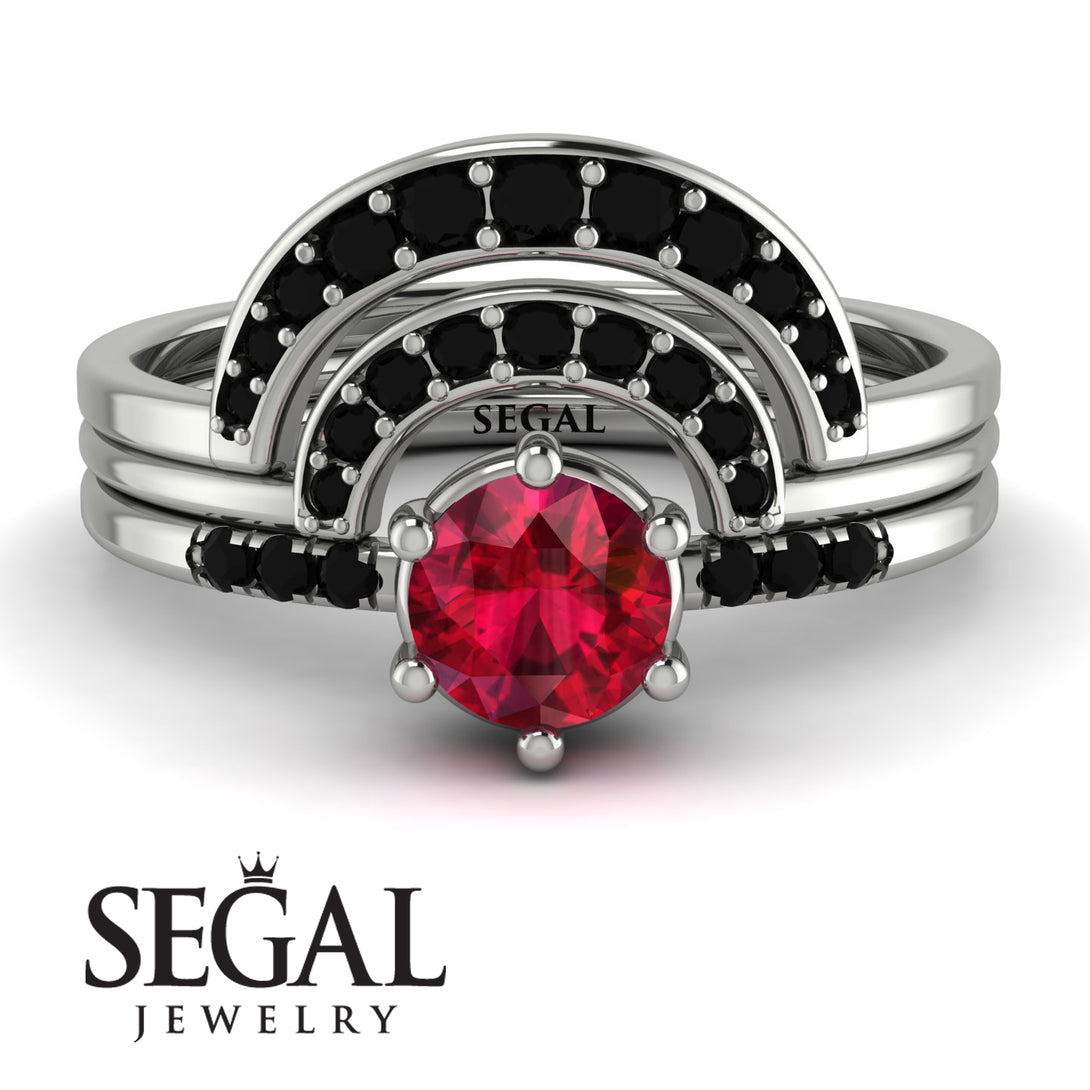 Stacking Ruby Bridal Set - Mckenzie No. 42