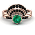 Stacking Emerald Bridal Set - Mckenzie No. 35
