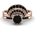 Stacking Black Diamond Bridal Set - Mckenzie No. 38 image 1