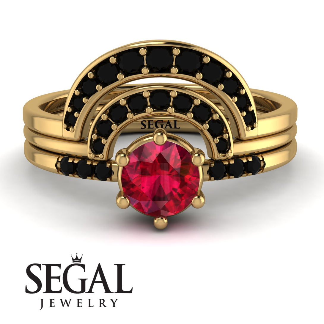 Stacking Ruby Bridal Set - Mckenzie No. 40