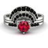 Stacking Ruby Bridal Set - Mckenzie No. 42