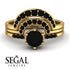 Stacking Black Diamond Bridal Set - Mckenzie No. 37