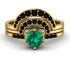 Stacking Emerald Bridal Set - Mckenzie No. 34