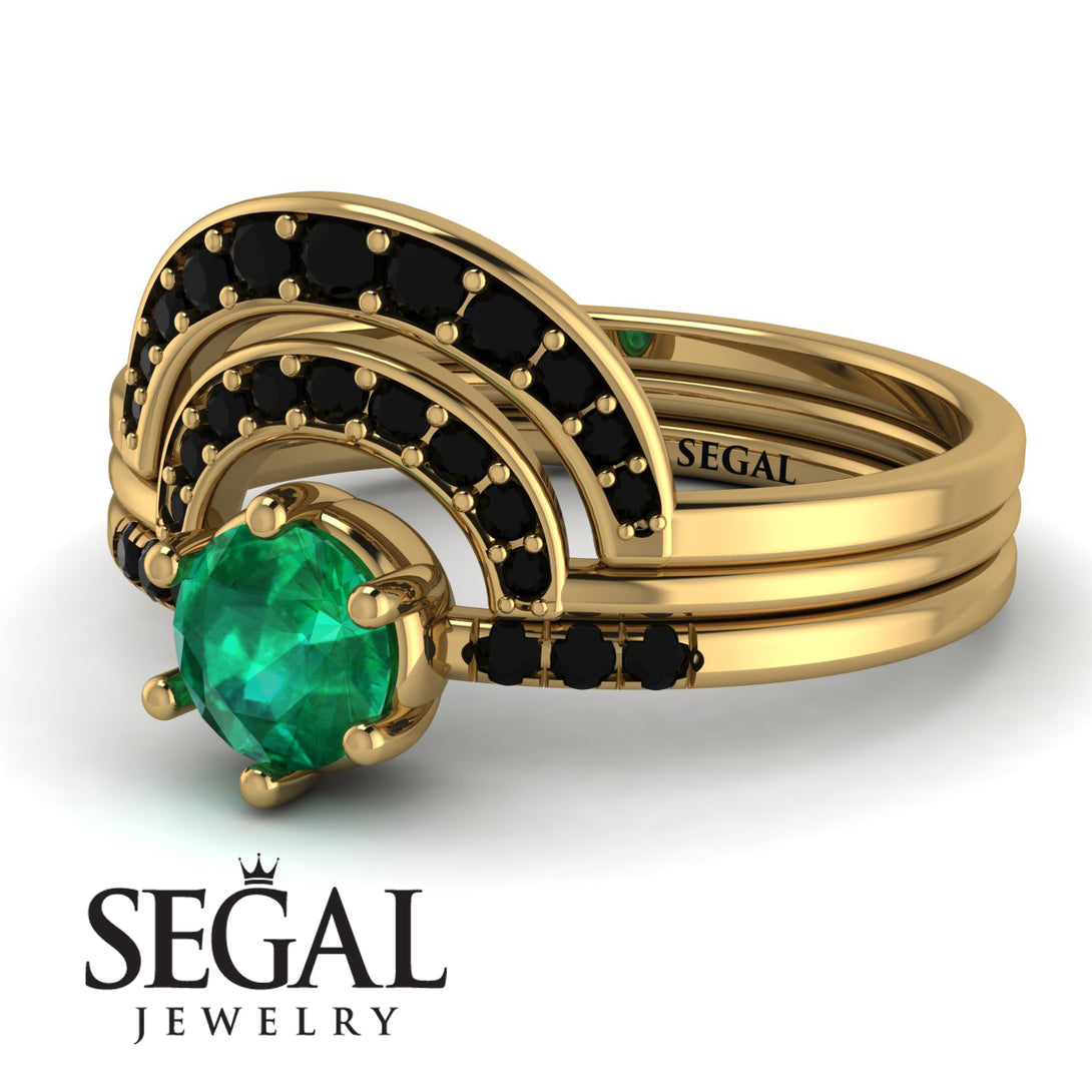 Stacking Emerald Bridal Set - Mckenzie No. 34