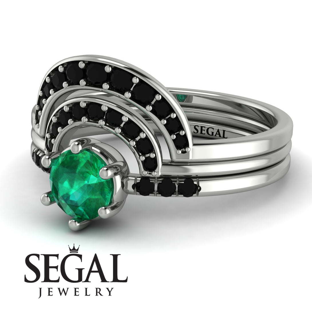 Stacking Emerald Bridal Set - Mckenzie No. 36