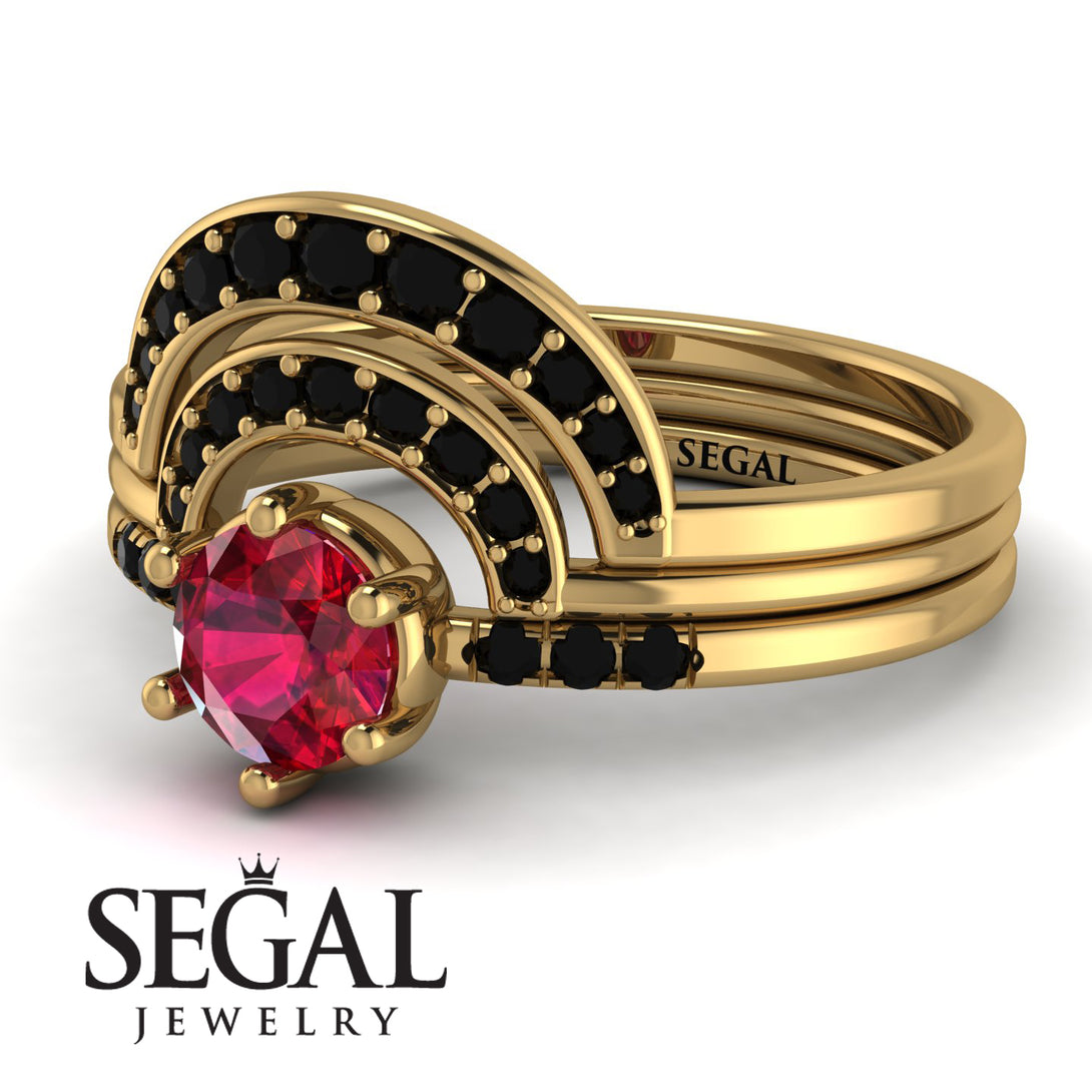 Stacking Ruby Bridal Set - Mckenzie No. 40