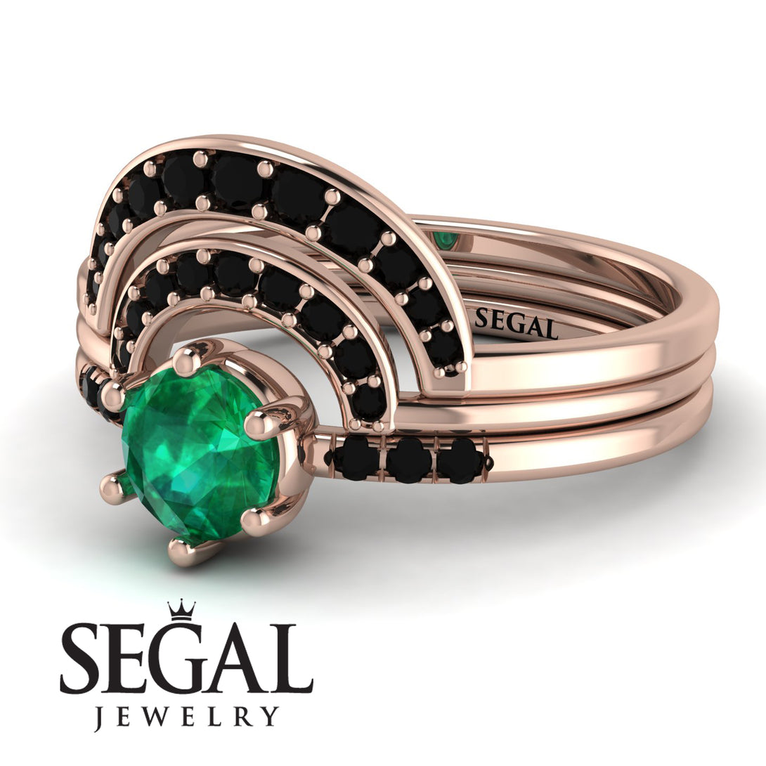 Stacking Emerald Bridal Set - Mckenzie No. 35