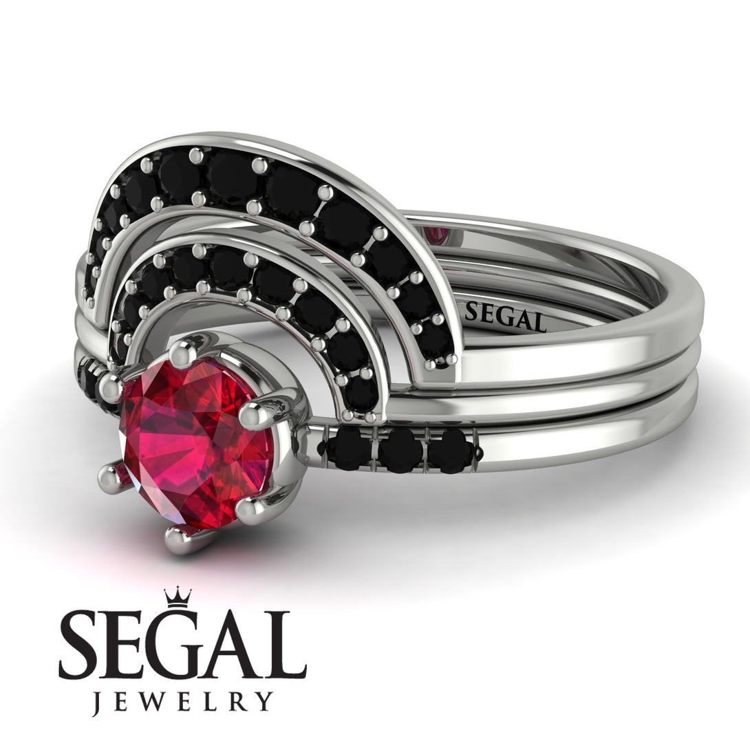 Stacking Ruby Bridal Set - Mckenzie No. 42