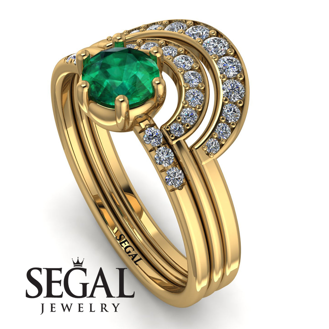 Stacking Emerald Bridal Set - Mckenzie No. 4