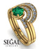 Stacking Emerald Bridal Set - Mckenzie No. 4