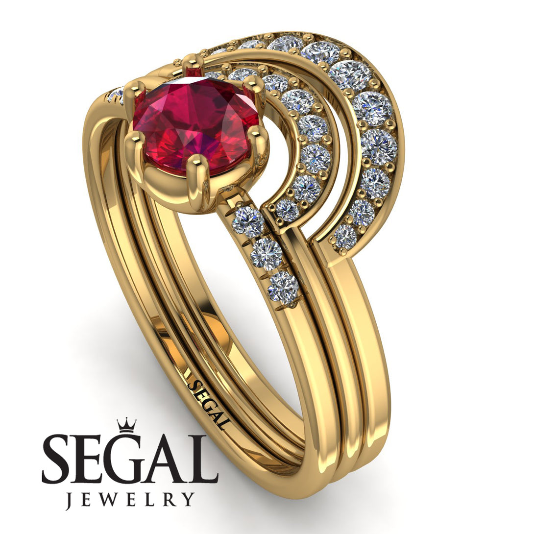 Stacking Ruby Bridal Set - Mckenzie No. 10