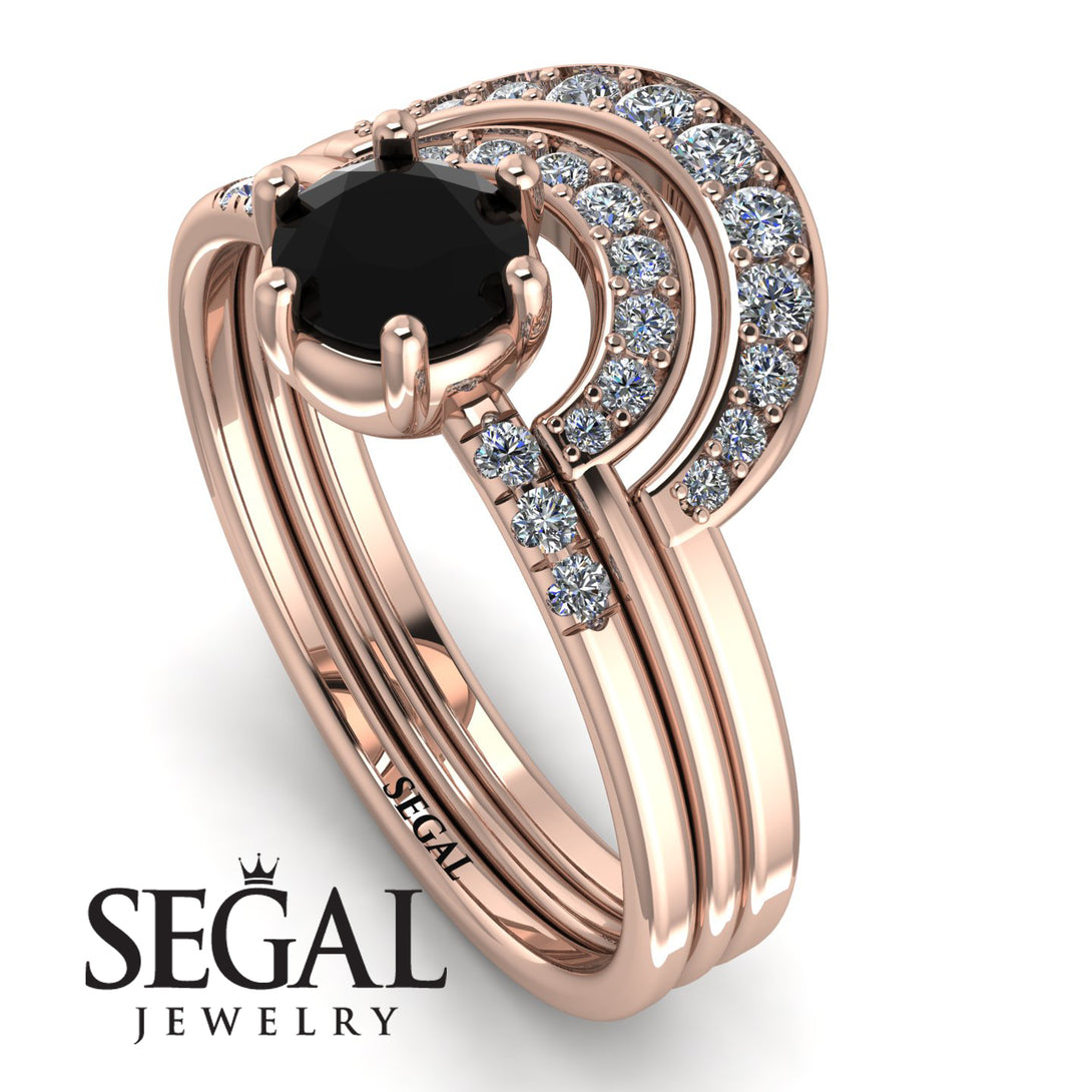 Stacking Black Diamond Bridal Set - Mckenzie No. 8