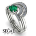 Stacking Emerald Bridal Set - Mckenzie No. 6