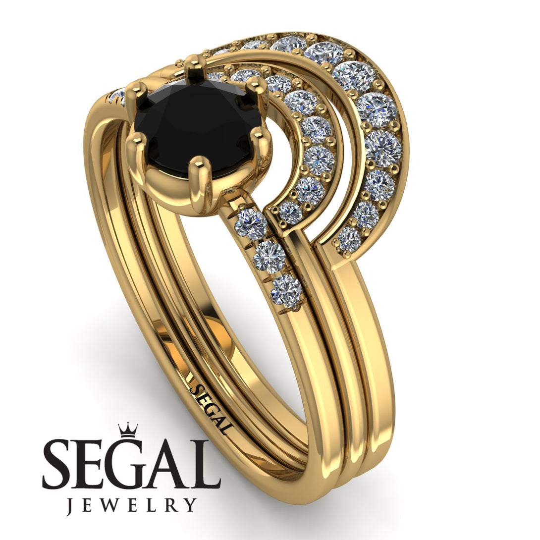 Stacking Black Diamond Bridal Set - Mckenzie No. 7
