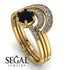 Stacking Black Diamond Bridal Set - Mckenzie No. 7