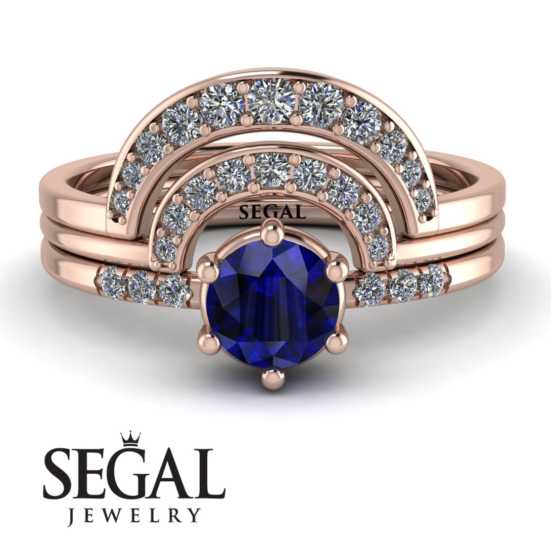 Stacking Sapphire Bridal Set - Mckenzie No. 14