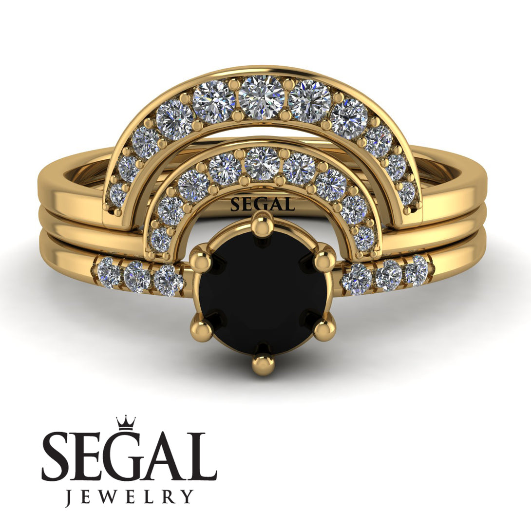 Stacking Black Diamond Bridal Set - Mckenzie No. 7