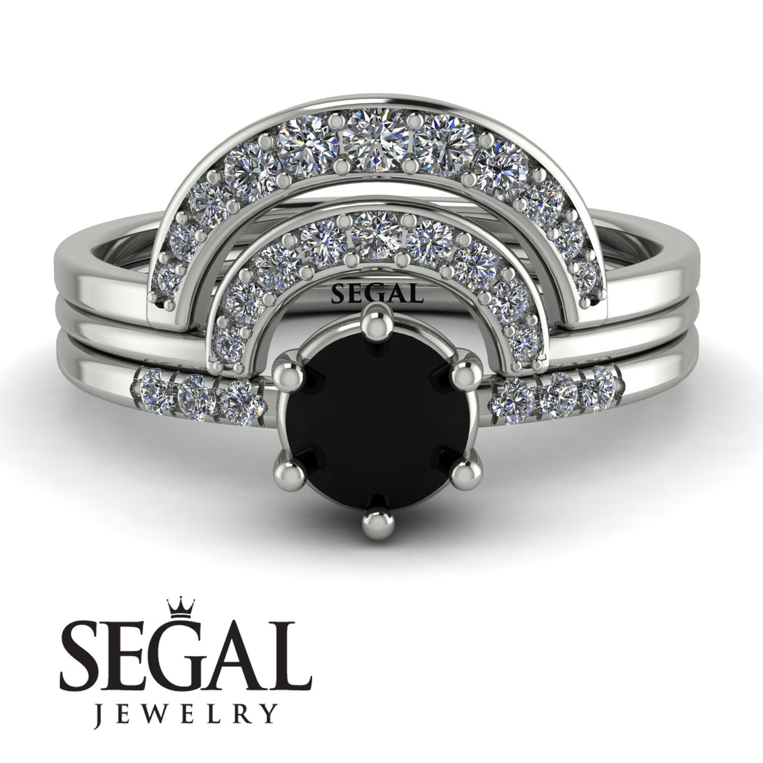 Stacking Black Diamond Bridal Set - Mckenzie No. 9