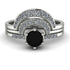 Stacking Black Diamond Bridal Set - Mckenzie No. 9 image 1